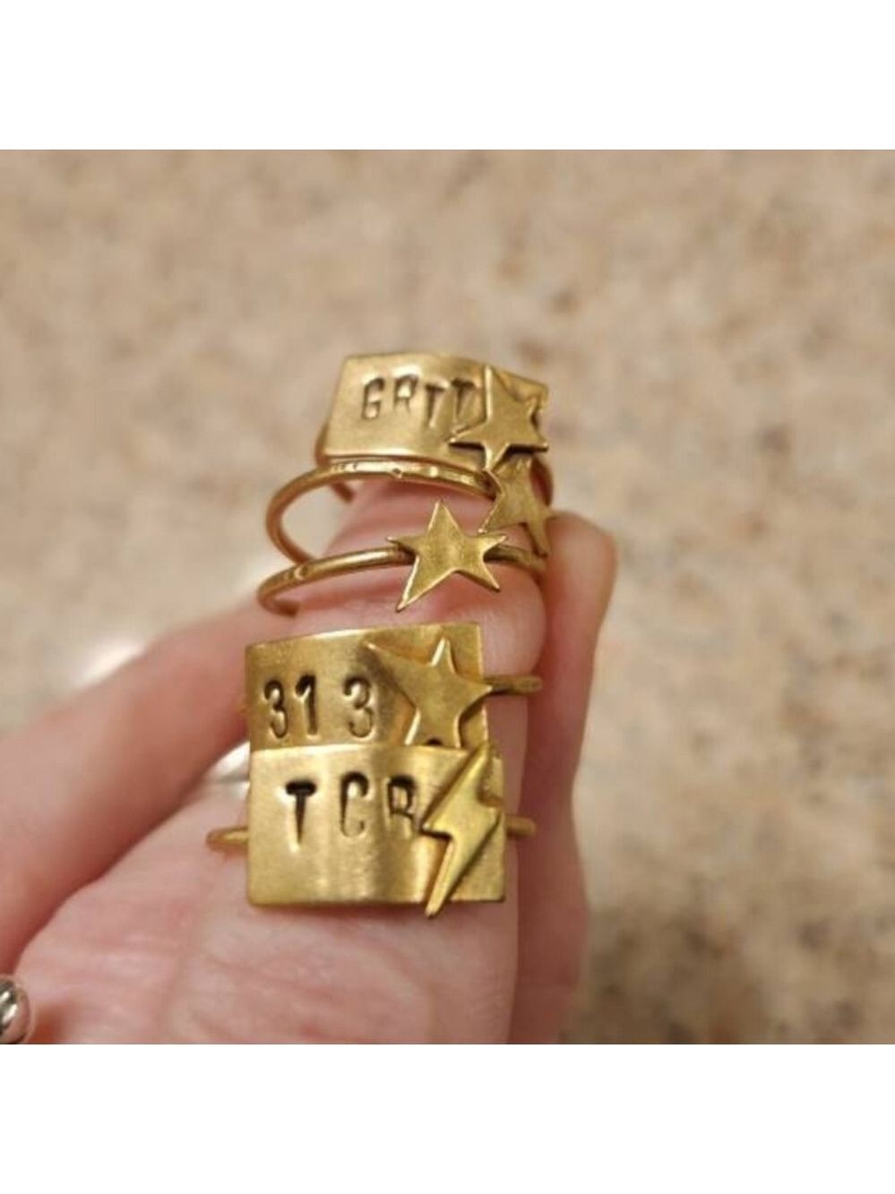 Detroit Area Code Brass Ring 313